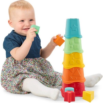 CHICCO Poháriky stohovacie farebné Eco+