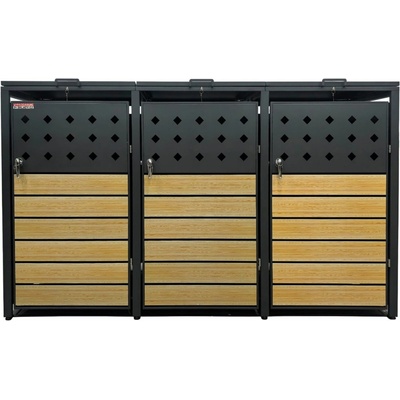 Scorpion Přístřešek na popelnice D01GW3Z antracit hnědý – Zboží Dáma