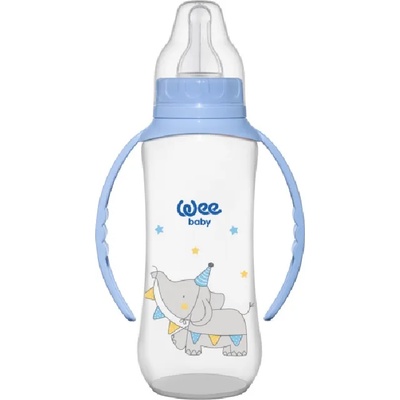 Wee Baby Бебешко шише с дръжки Wee Baby Classic, PP, 270 ml, синьо (745)