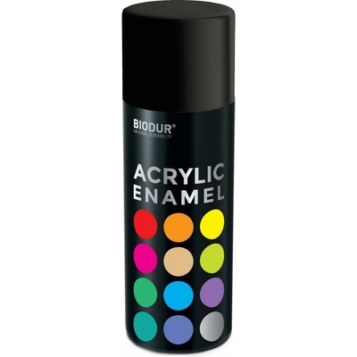 Biodur Akrylový email ve spreji - matná černá 400 ml/RAL 9005
