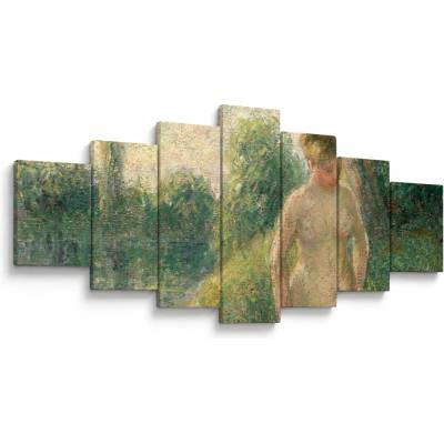 Obraz - Camille Pissarro, The Bather, reprodukcia, sedemdielne 210x100 cm