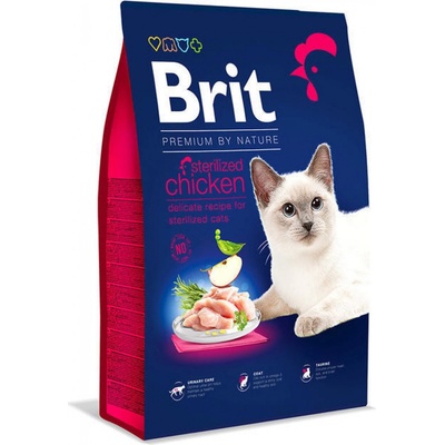 Brit Premium by Nature Cat Sterilized Chicken 8 kg – Zboží Dáma