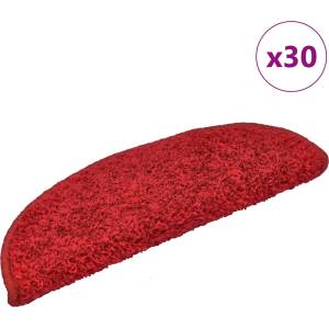 vidaXL Изтривалки за стълби, 30 бр. , 65x21x4 см, червени, полукръгли, големи (3365819)