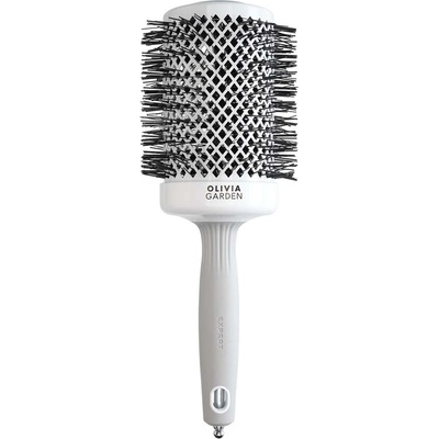Olivia Garden Expert Blowout Shine Round Brush White & Grey 65 mm