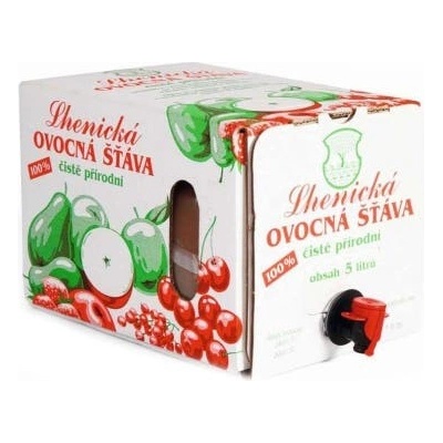 Lhenická ovocná šťáva jablko a jahoda 100% 5000 ml – Zboží Mobilmania