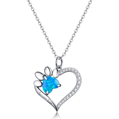 Linda's Jewelry Strieborný náhrdelník milujeme zvieratá INH165