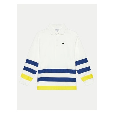 Lacoste Тениска с яка и копчета DJ7727 Бял Regular Fit (DJ7727)