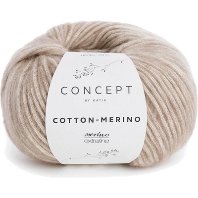Katia Cotton Merino 104 Beige Плетива прежда (CM 104)