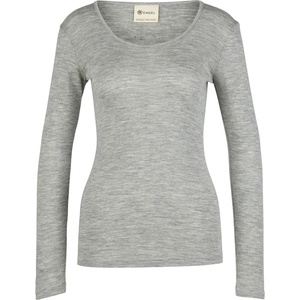 Engel Дамско копринено термобельо Engel Women's Undershirt L/S Merino base layer - Light Grey Melange - размер 38/40 (EU) (114-0634-0712)