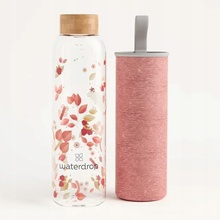 Waterdrop Glass Waterdrop Edition sklenená fľaša na vodu 600 ml + obal na fľašu