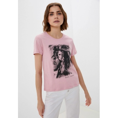 Pepe Jeans dámské triko LIANA s potiskem růžové