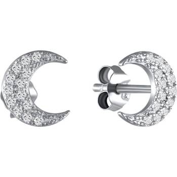 Silenti Jewelry Сребърни обеци "Половин Луна