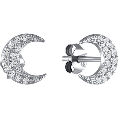 Silenti Jewelry Сребърни обеци "Половин Луна