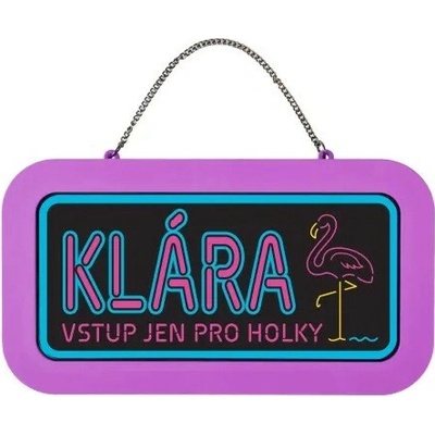 Albi Neonová cedulka se jménem - Klára NEO