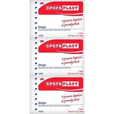 3M SPOFAPLAST Náplasť textilná 7,6 cm x 5,1 cm 3 ks
