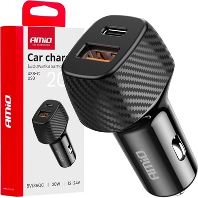 AMIO Nabíječka do auta QC+PD 20W USB-A + USB-C | Zboží Auto