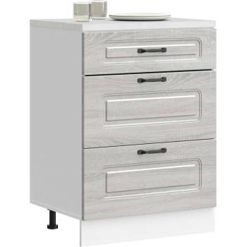 vidaXL Кухненски шкаф, "Kalmar", сив сонома, инженерно дърво (854285)