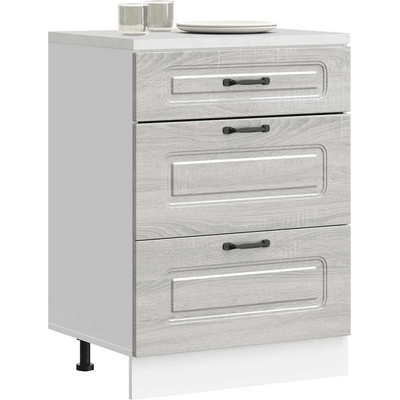 vidaXL Кухненски шкаф, "Kalmar", сив сонома, инженерно дърво (854285)