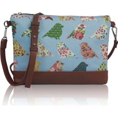 Kabelka Small crossbody Birds Mania svetlo modrá