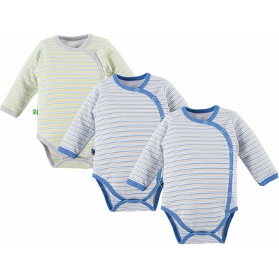 Multipak dětské body 3ks modrá zelená
