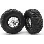 Traxxas колело 2.2/3.0", джанта SCT Split-Spoke сатенено-черна, гуми Kumho (2) (2WD предни)