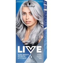 Schwarzkopf Live Ultra Bright or Pastel barva na vlasy Steel Silver 098 50 ml