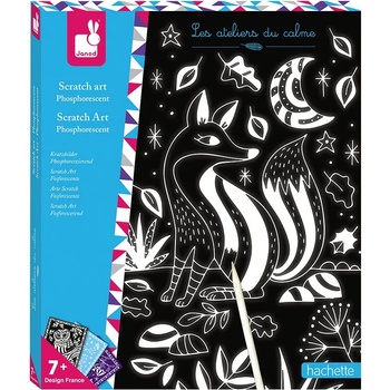 Janod Творчески комплект Janod - Фосфоресциращи скреч карти (J07896)