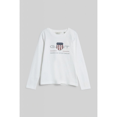 Gant Archive Shield Ls T-shirt biela