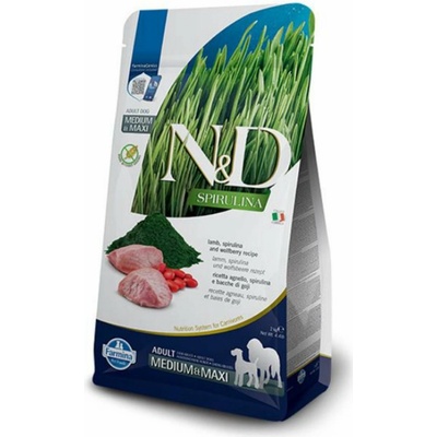 N&D dog Spirulina GF Adult Medium & maxi lamb 7 kg
