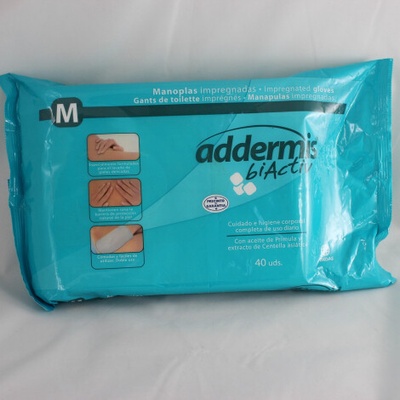 Addermis Biactiv M vlhčené rukavice 3v1 40 ks