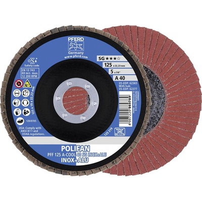 Pferd Vějířovitý brusný kotouč 125 x 22.23 mm 67654125 10 ks