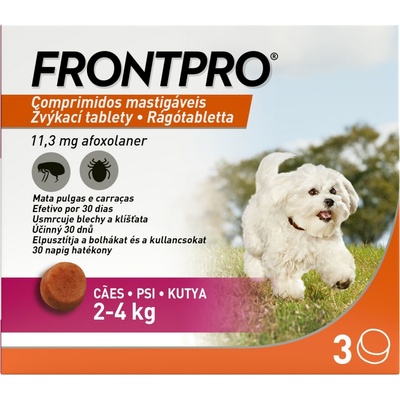 Frontpro 2 - 4 kg 11,3 mg 3 žuvacie tablety