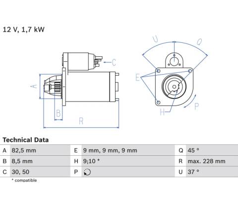 BOSCH Štartér 0986025660