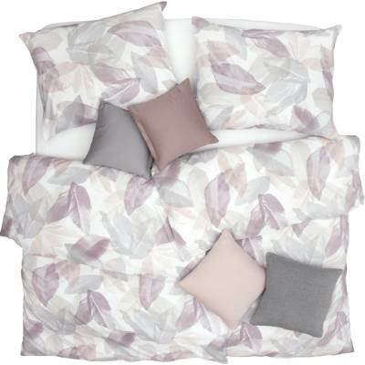 SCANquilt Obliečky SATÉN PLUS listy pastelová 140x220 70x90