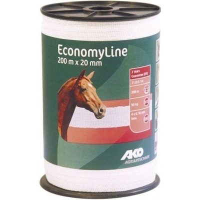 AKO Weidezaun AKO Páska na elektrický ohradník 200 m x 20 mm EconomyLine, bílá 44556D