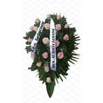  ТРАУРЕН ВЕНЕЦ ОТ РОЗОВИ РОЗИ