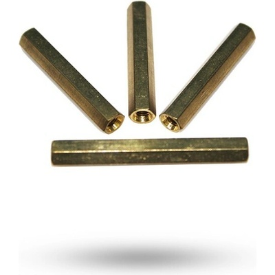 LaskaKit_cz dištančné sloupek F-F M3 30mm, mosaz