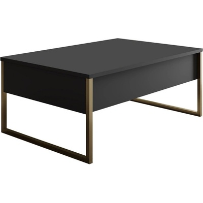 TopMebel Холна маса Luxe TopMebel метал - меламин в антрацит - златен цвят 90x60x40cm