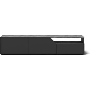 TEMAHOME Черна масичка за телевизор с декор от бетон 180x38 cm Verone - TemaHome (9500.640100)
