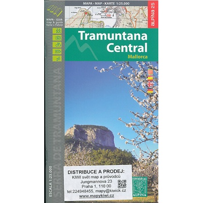 mapa Mallorca Tramuntana Central 1:25 t.