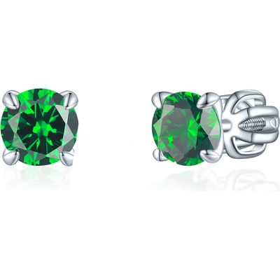 Olivie stříbrné náušnice PIPPI GREEN 7959