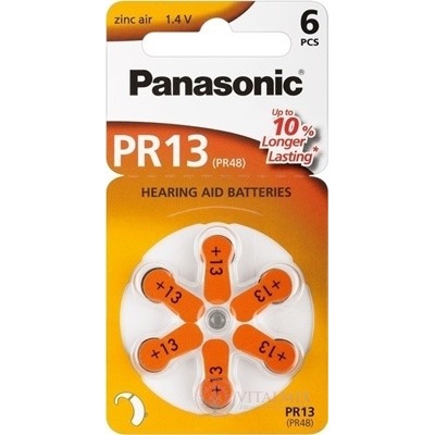 Panasonic baterie do naslouchadel 6ks PR13(48)/6LB