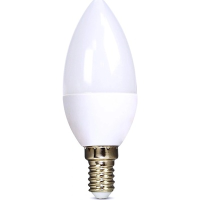 Solight LED žárovka svíčka matná C37 6W, E14, 4000K, 510lm