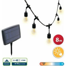 VELAMP LED světelný řetěz se solárním nabíjením 8m