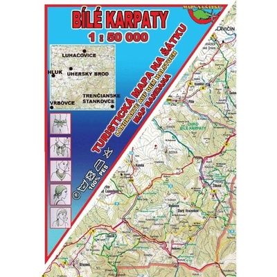 Excart Maps Bílé Karpaty - mapa na šátku