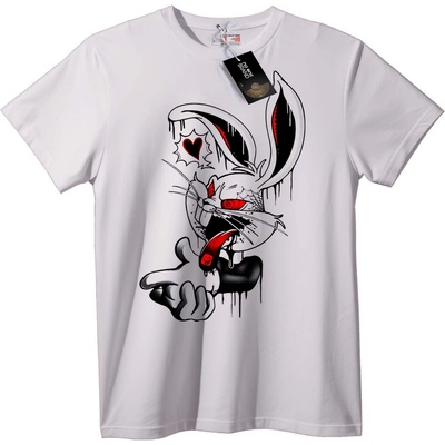 NOONEBRAND Тениска тъмен заек - 2XL, White
