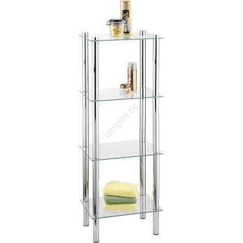 WENKO 15853100 - Стелаж YAGO 40x104 cm неръждаема стомана/сребрист/прозрачен (WE0150)