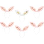 PartyDeco Комплект ленти за глава за сбогуване със свободата - Моминско парти, Bride Squad
