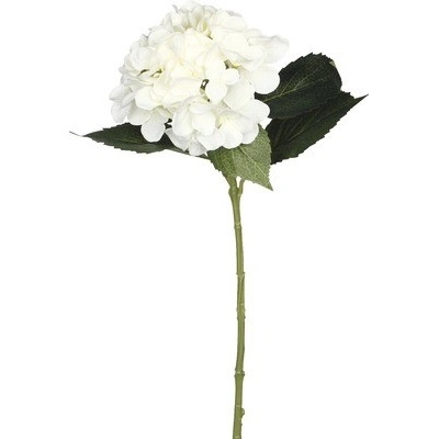 Umelá kvetina hortenzie biela 51 cm