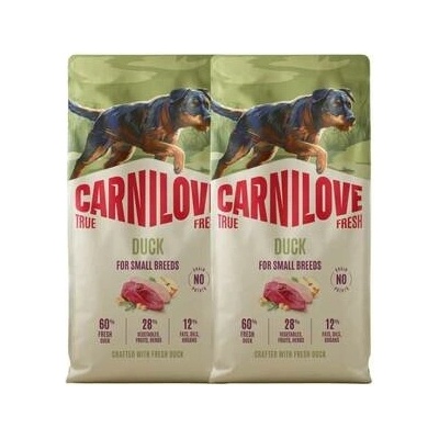 Carnilove True Fresh Dog Duck Adult Small Breeds 2 x 12 kg